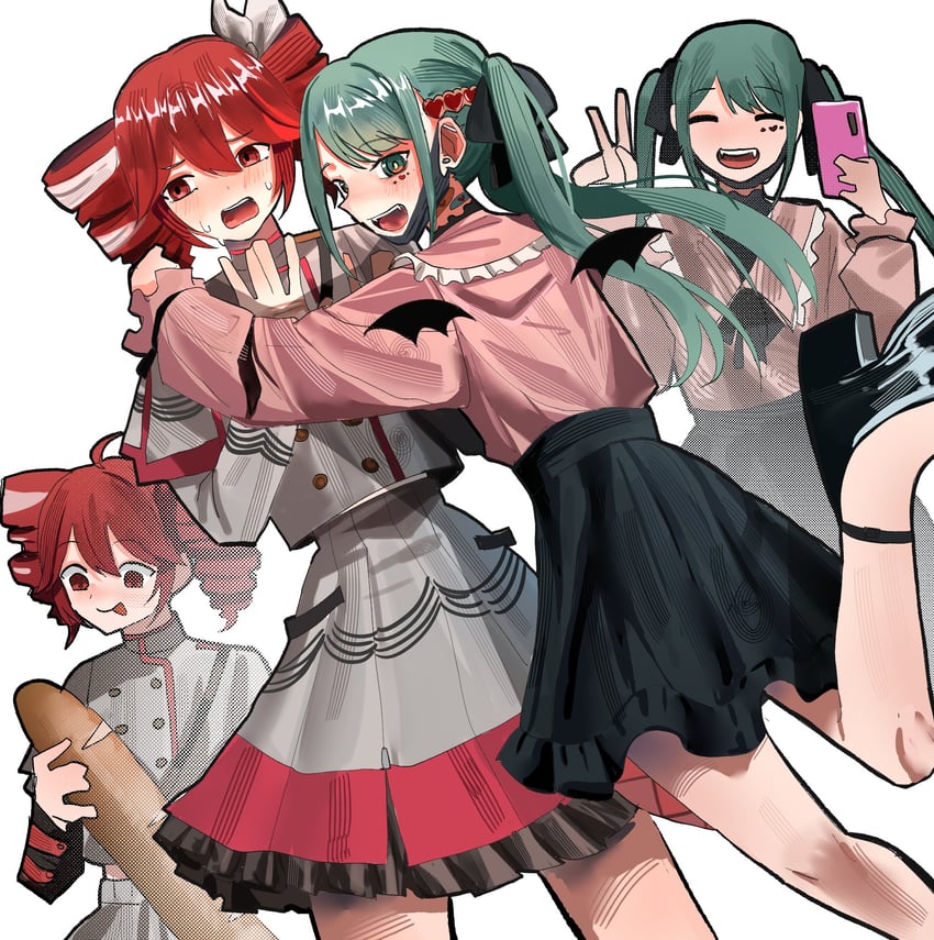 hatsune miku and kasane teto (vocaloid and 3 more) drawn by mykokampfwagen