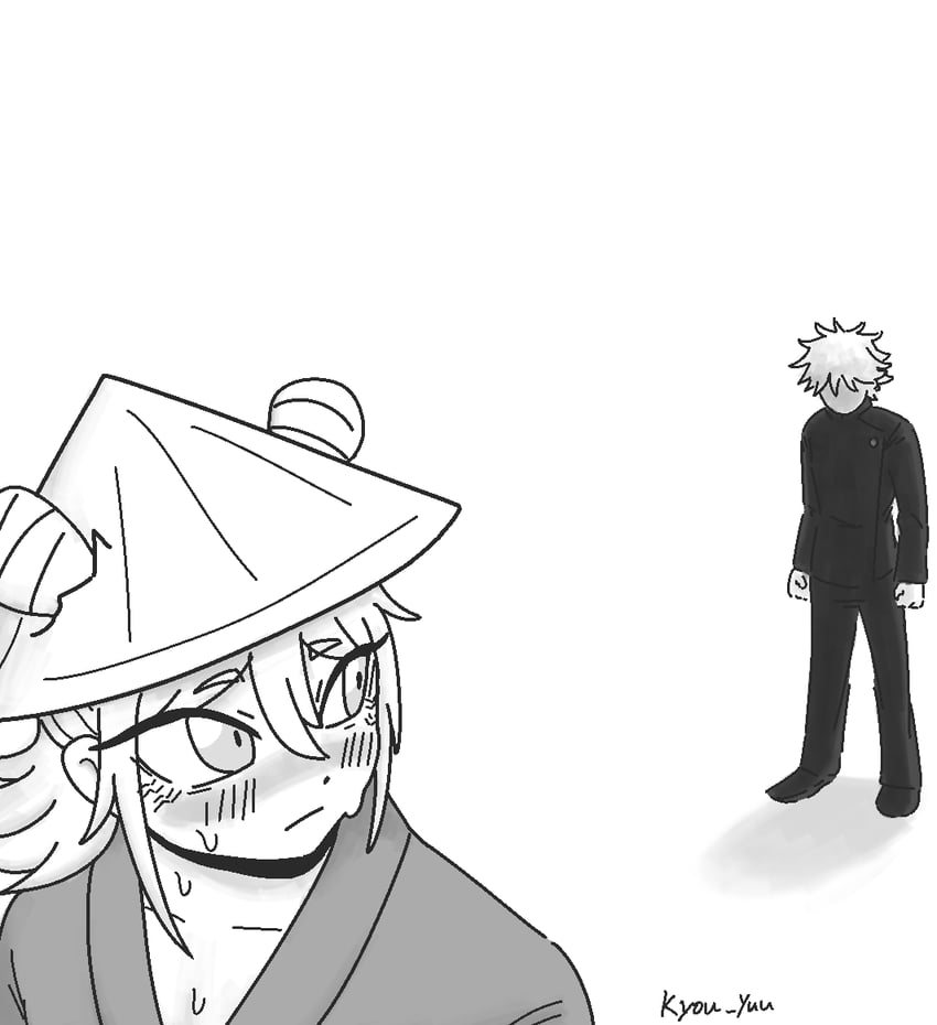 gojou satoru and kashimo hajime (jujutsu kaisen) drawn by kyou_(luo_xingjie)