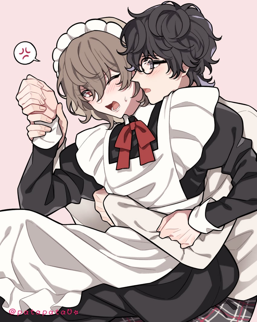 amamiya ren and akechi gorou (persona and 1 more) drawn by zozakura