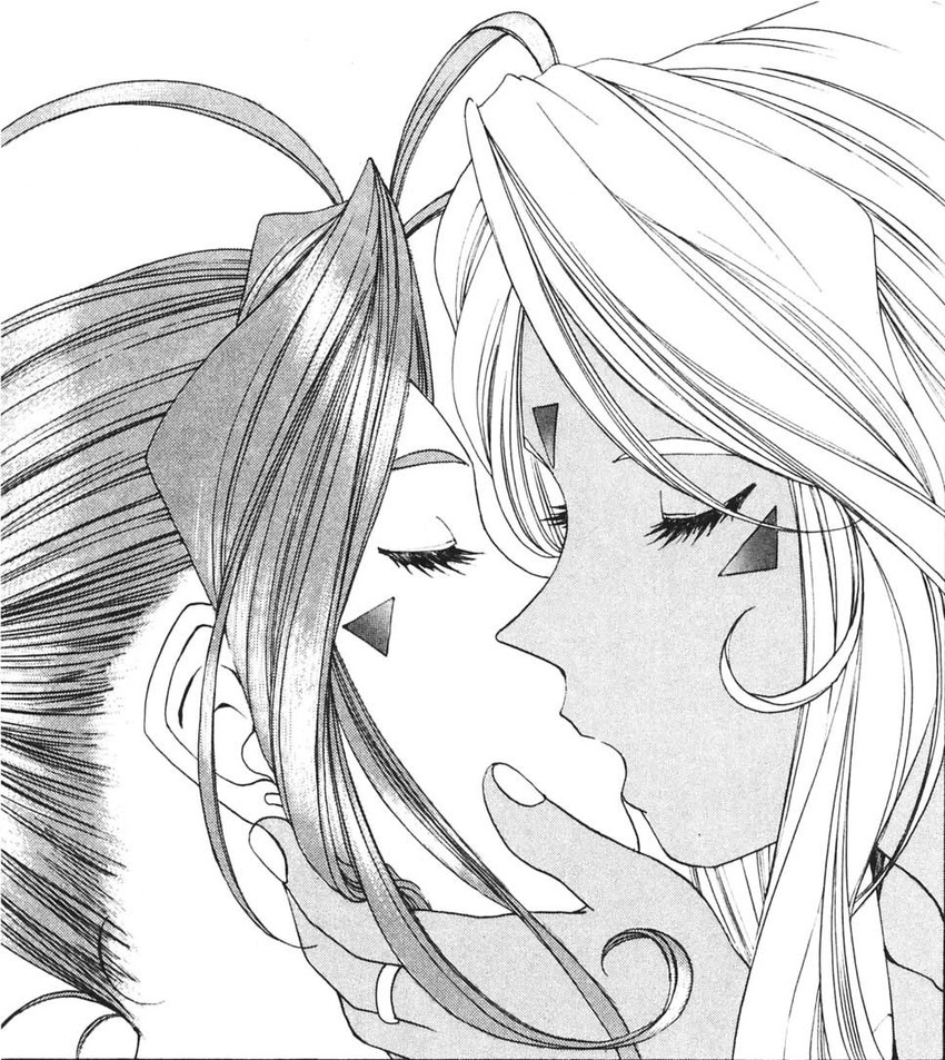 belldandy and urd (aa megami-sama) drawn by fujishima_kousuke