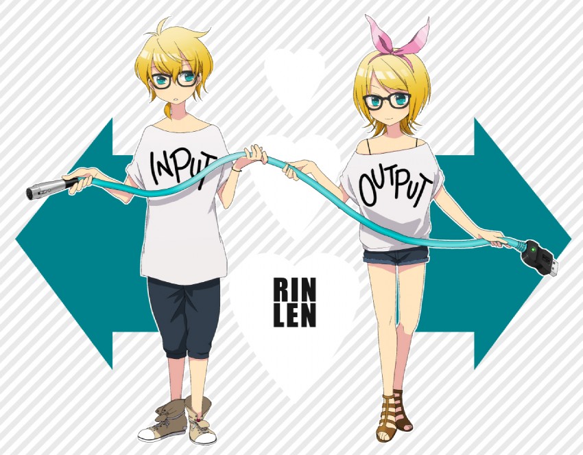 kagamine rin and kagamine len (vocaloid) drawn by mirai_(kiichigo3)