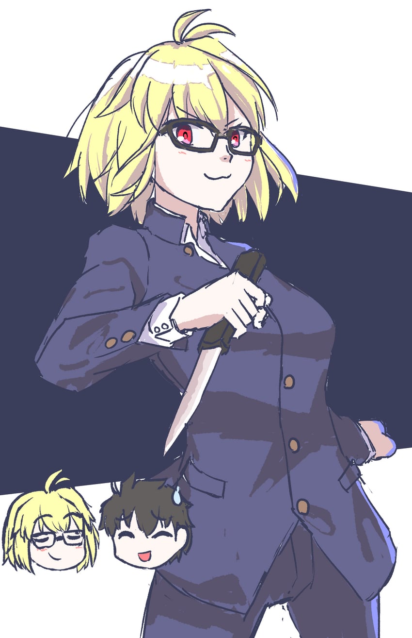 arcueid brunestud and tohno shiki (tsukihime) drawn by arsxene