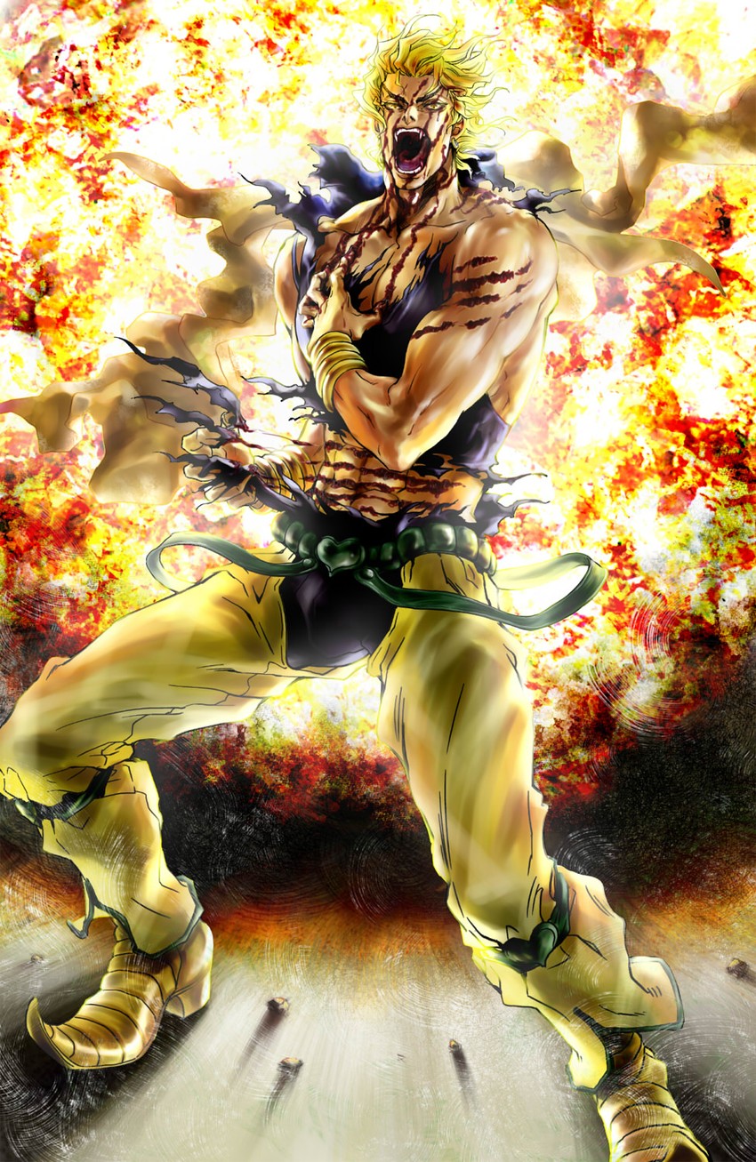 dio brando (jojo no kimyou na bouken and 1 more) drawn by kyo-ra