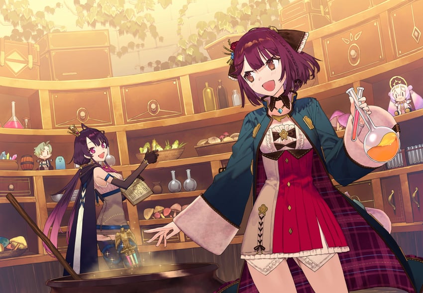 sophie neuenmuller, ramizel erlenmeyer, olias enders, and elvira (atelier and 1 more) drawn by noco_(adamas)
