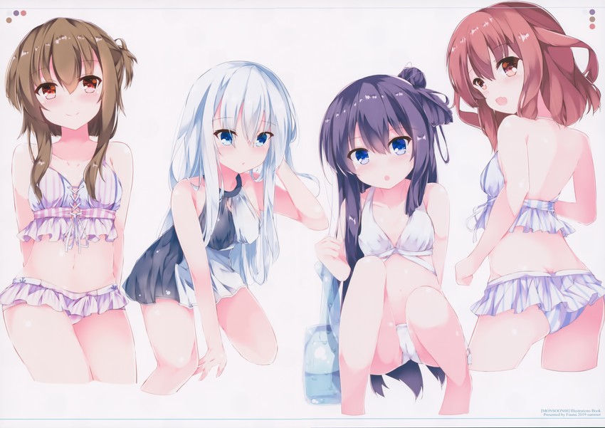 hibiki, inazuma, ikazuchi, and akatsuki (kantai collection) drawn by fuuna