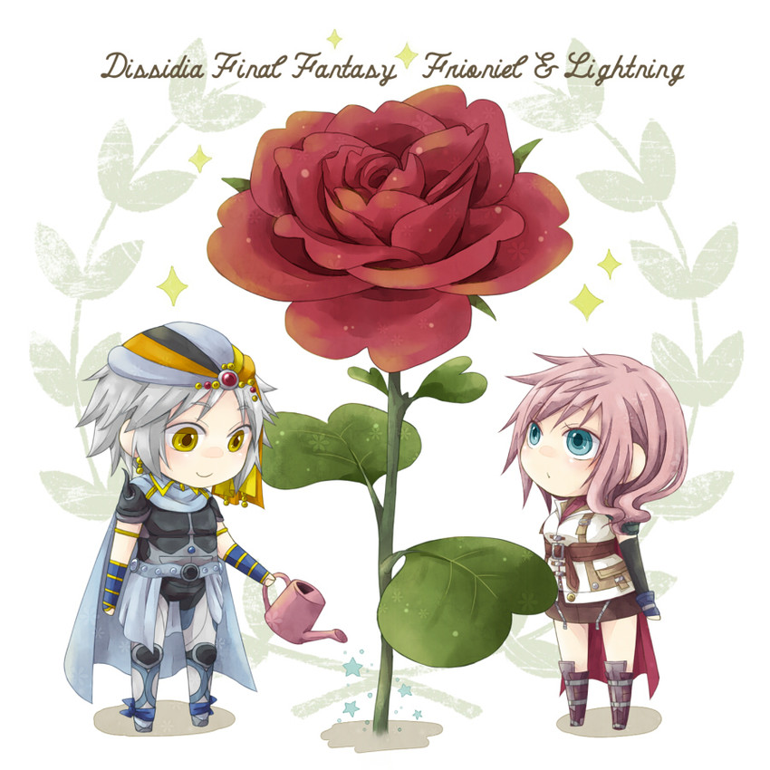 lightning farron and firion (final fantasy and 4 more) drawn by rinko-h