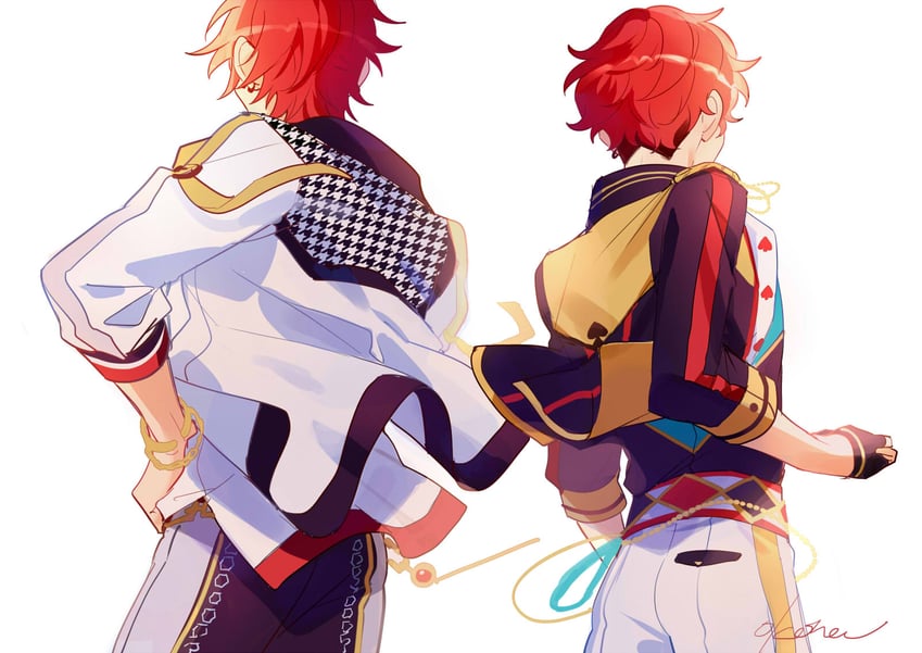 amagi rinne and amagi hiiro (ensemble stars!) drawn by mmmomom