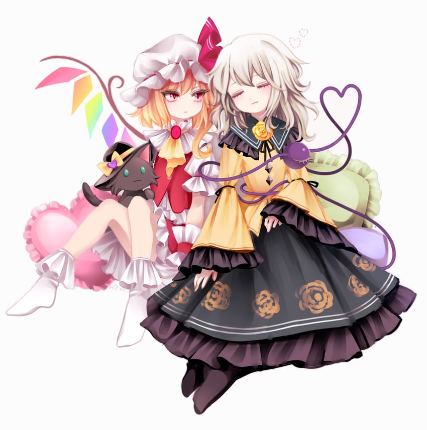 flandre scarlet and komeiji koishi (touhou) drawn by miy_001