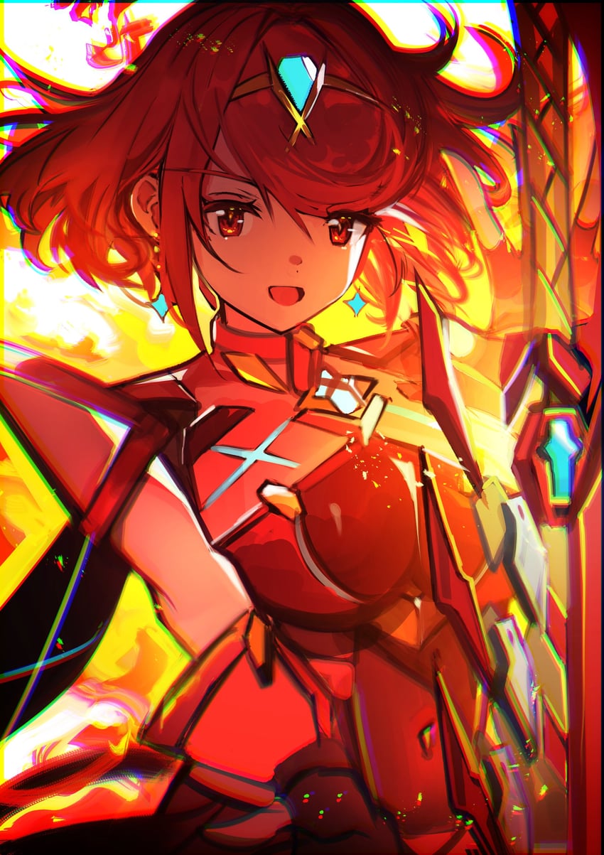 pyra (xenoblade chronicles and 1 more) drawn by tarbo_(exxxpiation)