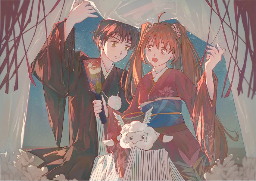 estelle bright and joshua bright (eiyuu densetsu and 1 more) drawn by gensou_getsumen_rt