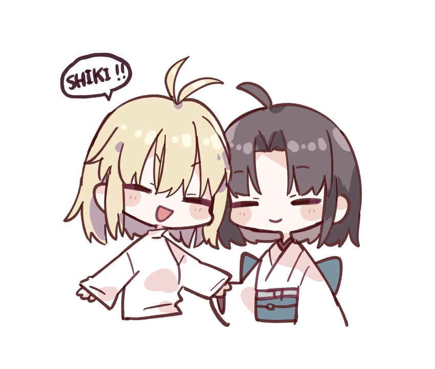 arcueid brunestud, ryougi shiki, and void shiki (tsukihime and 2 more) drawn by matecharon