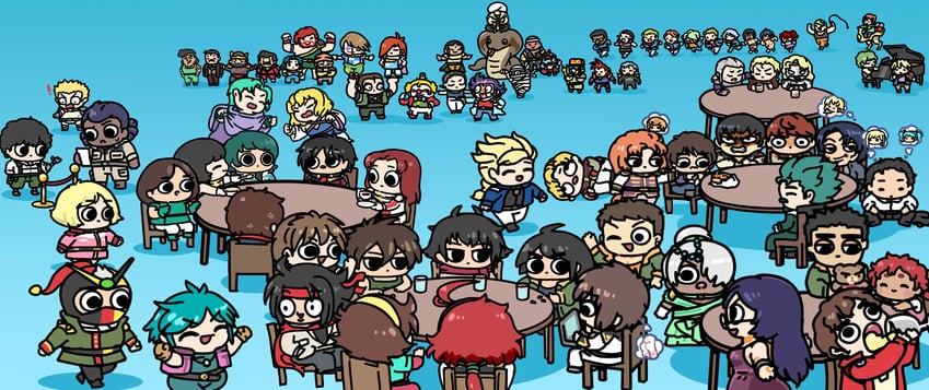 suletta mercury, char aznable, cagalli yula athha, athrun zala, lacus clyne, and 43 more (gundam and 20 more) drawn by afei_(sfma3248)