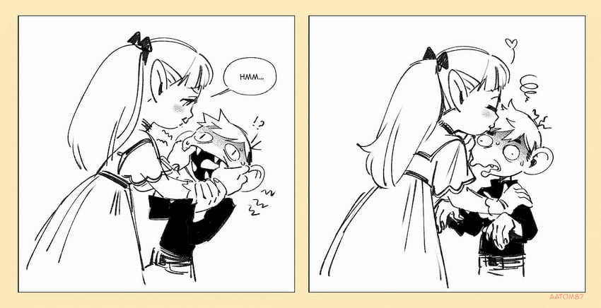 marcille donato and chilchuck tims (dungeon meshi) drawn by aatom87