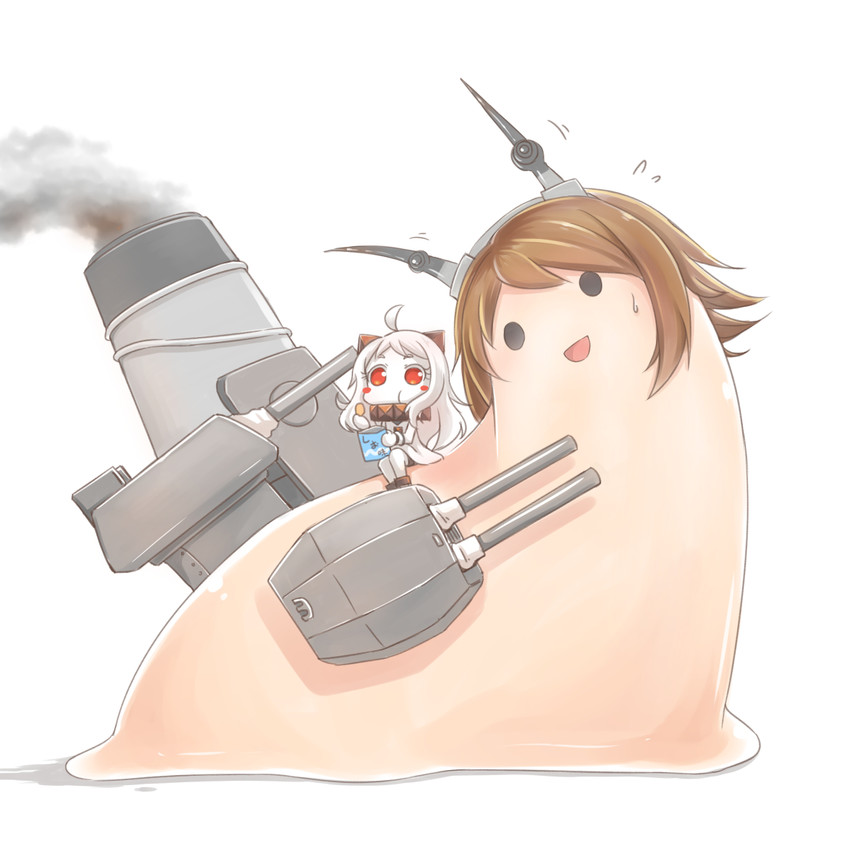 northern ocean princess and mutsu (kantai collection) drawn by yaosera