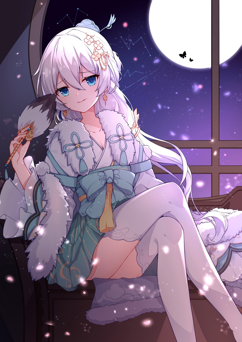 theresa apocalypse and zhuge kongming (honkai and 1 more) drawn by origami_(poinia)