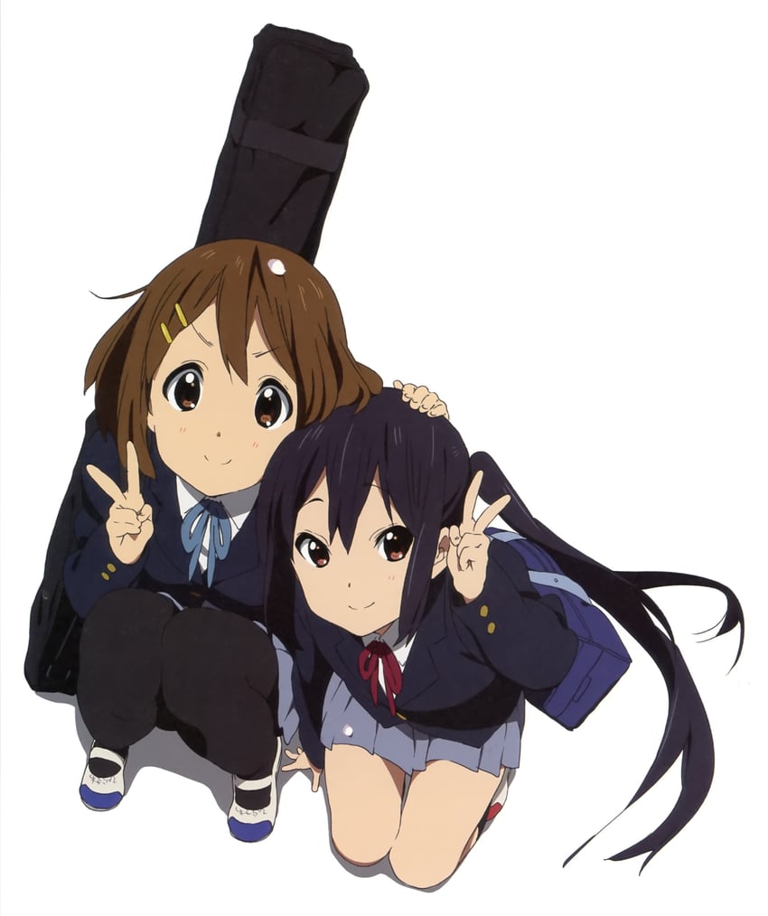 nakano azusa and hirasawa yui (k-on!) drawn by horiguchi_yukiko