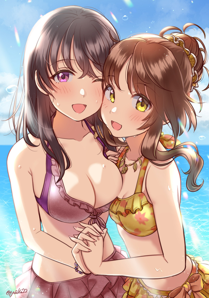 takamori aiko and fujiwara hajime (idolmaster and 1 more) drawn by chiyosuke_(nosuke21)