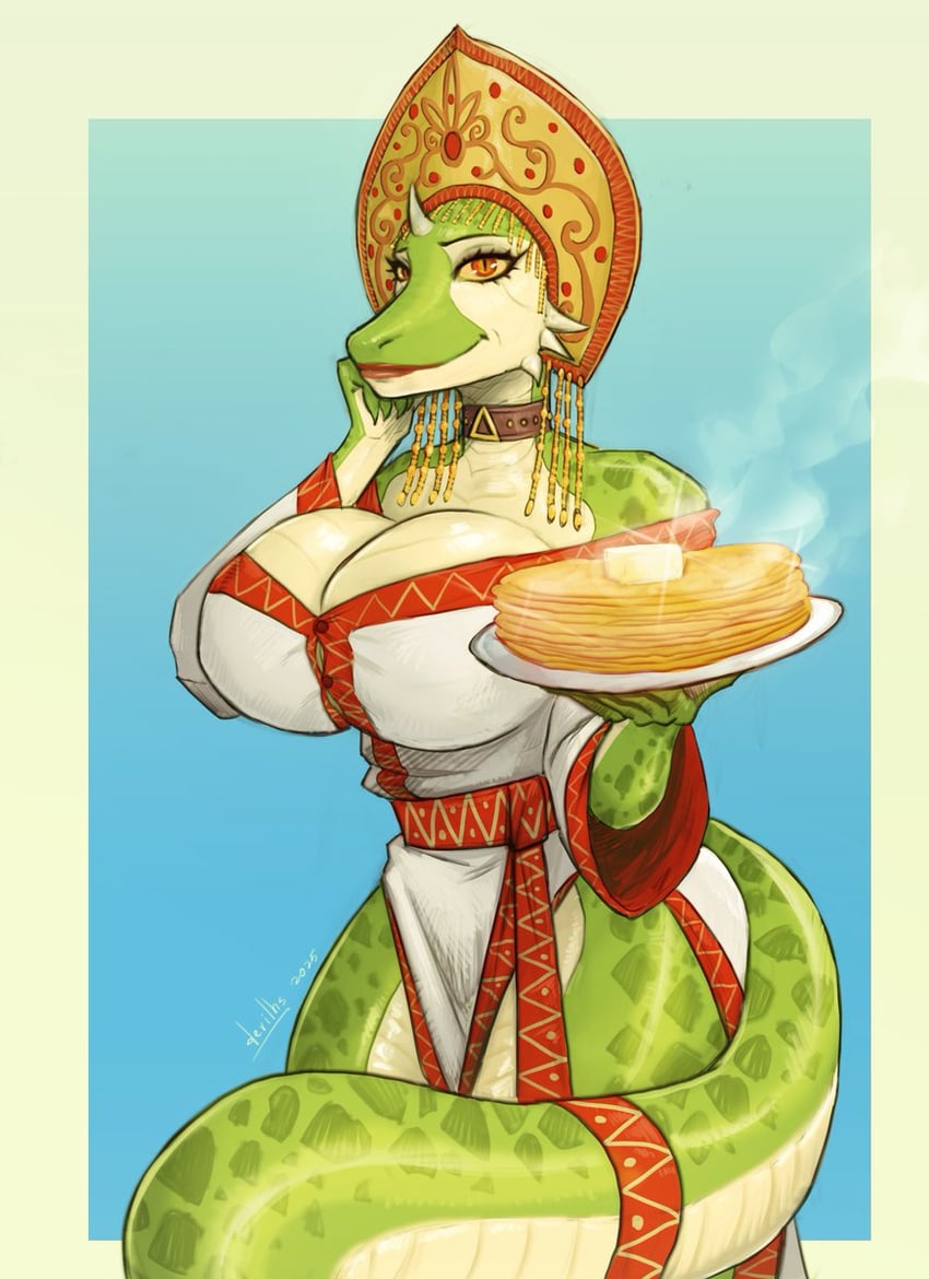 veinte (humans are not that against lizardwomen) drawn by devilhs