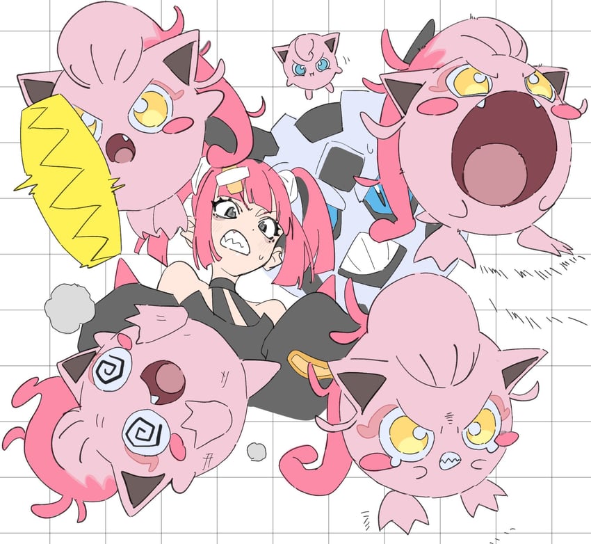jigglypuff, coral, glalie, and scream tail (pokemon and 1 more) drawn by himuro_yukichiko