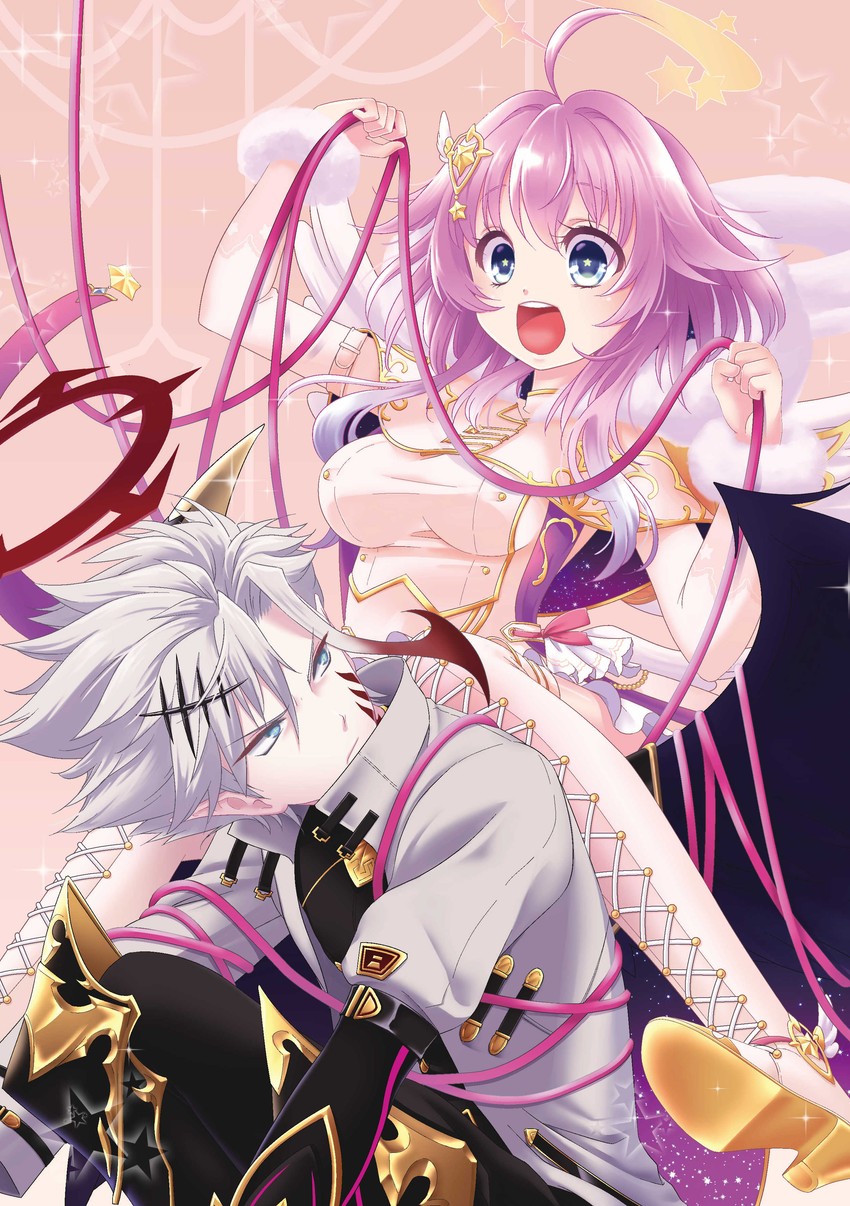 luca and rein diabolus (shironeko project and 1 more) drawn by kazuki_(ranmic)