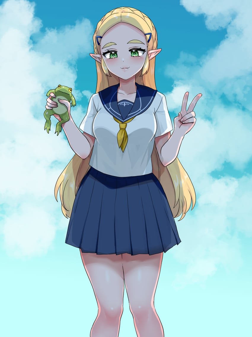 princess zelda (the legend of zelda and 1 more) drawn by wasabi_(legemd)