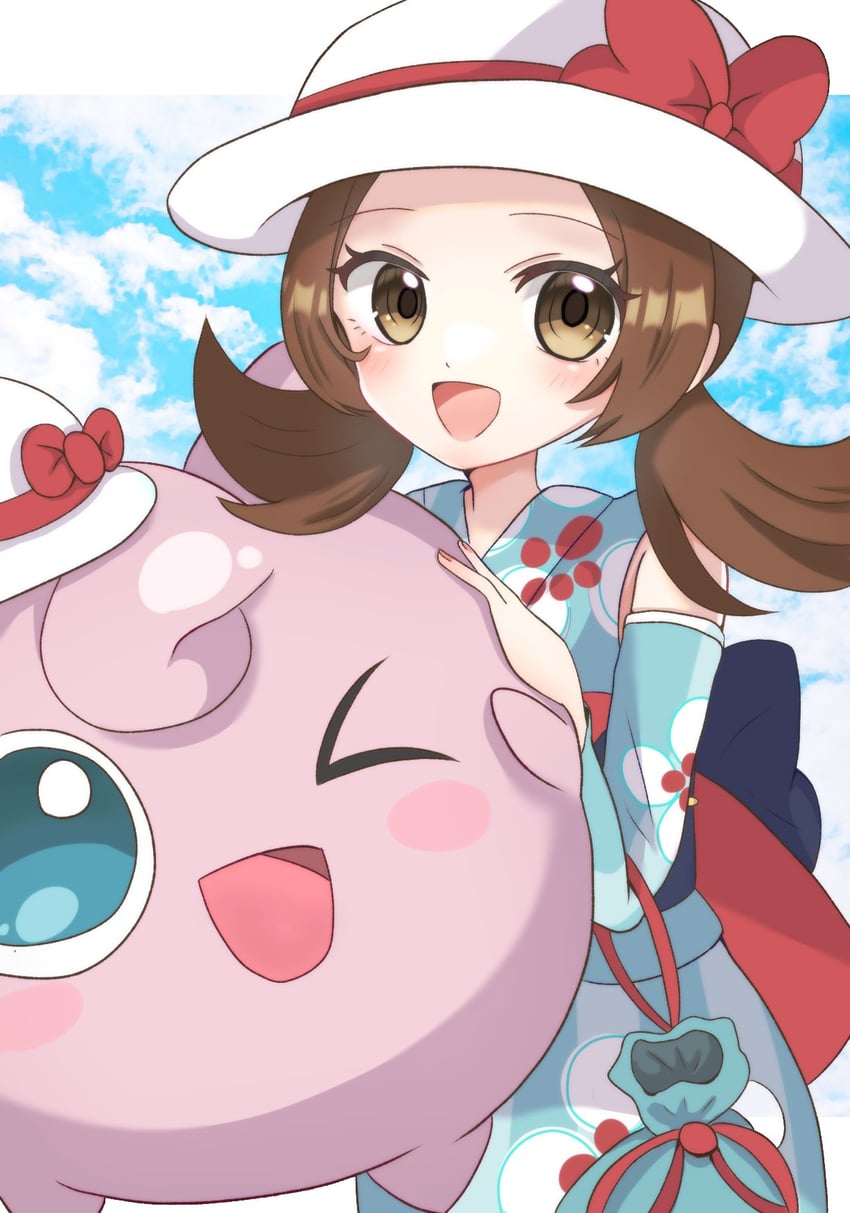 lyra and jigglypuff (pokemon and 1 more) drawn by 3656_chan