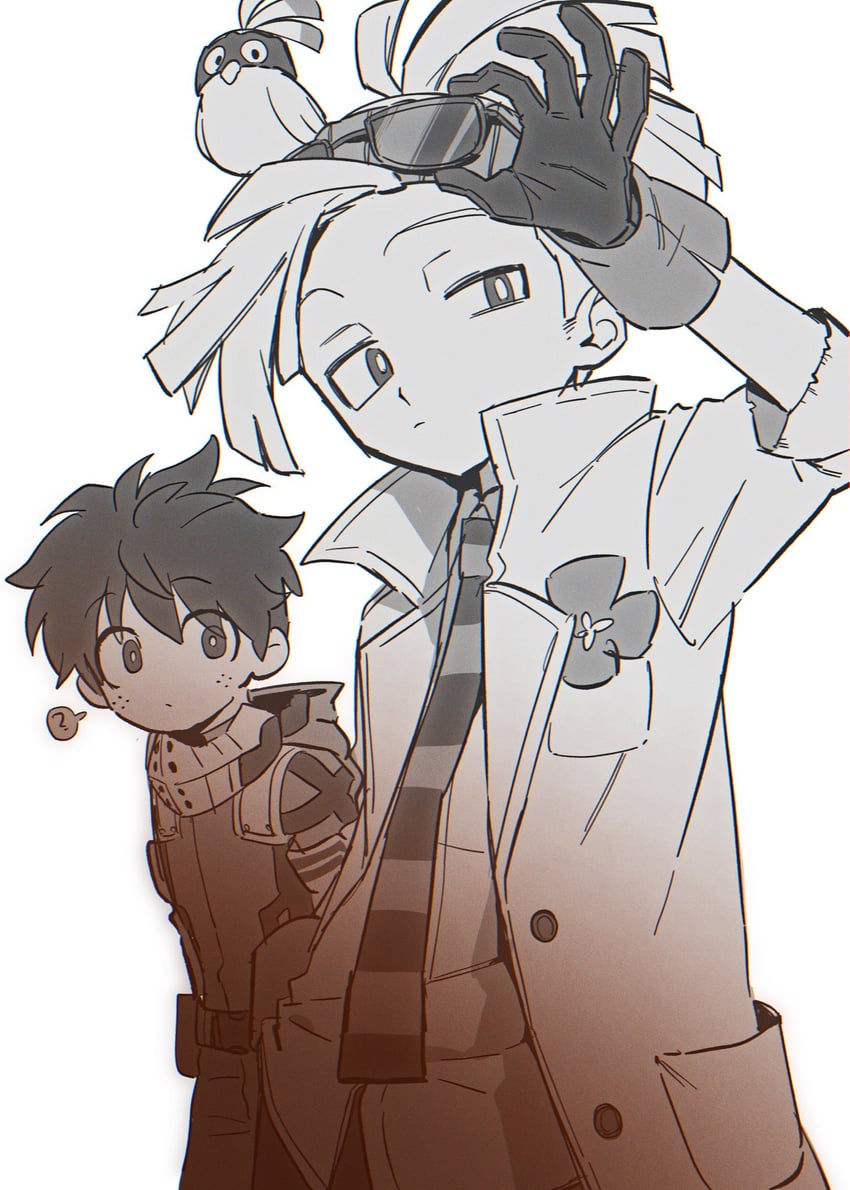 midoriya izuku, rody soul, and pino (boku no hero academia) drawn by menma_(enaic31)