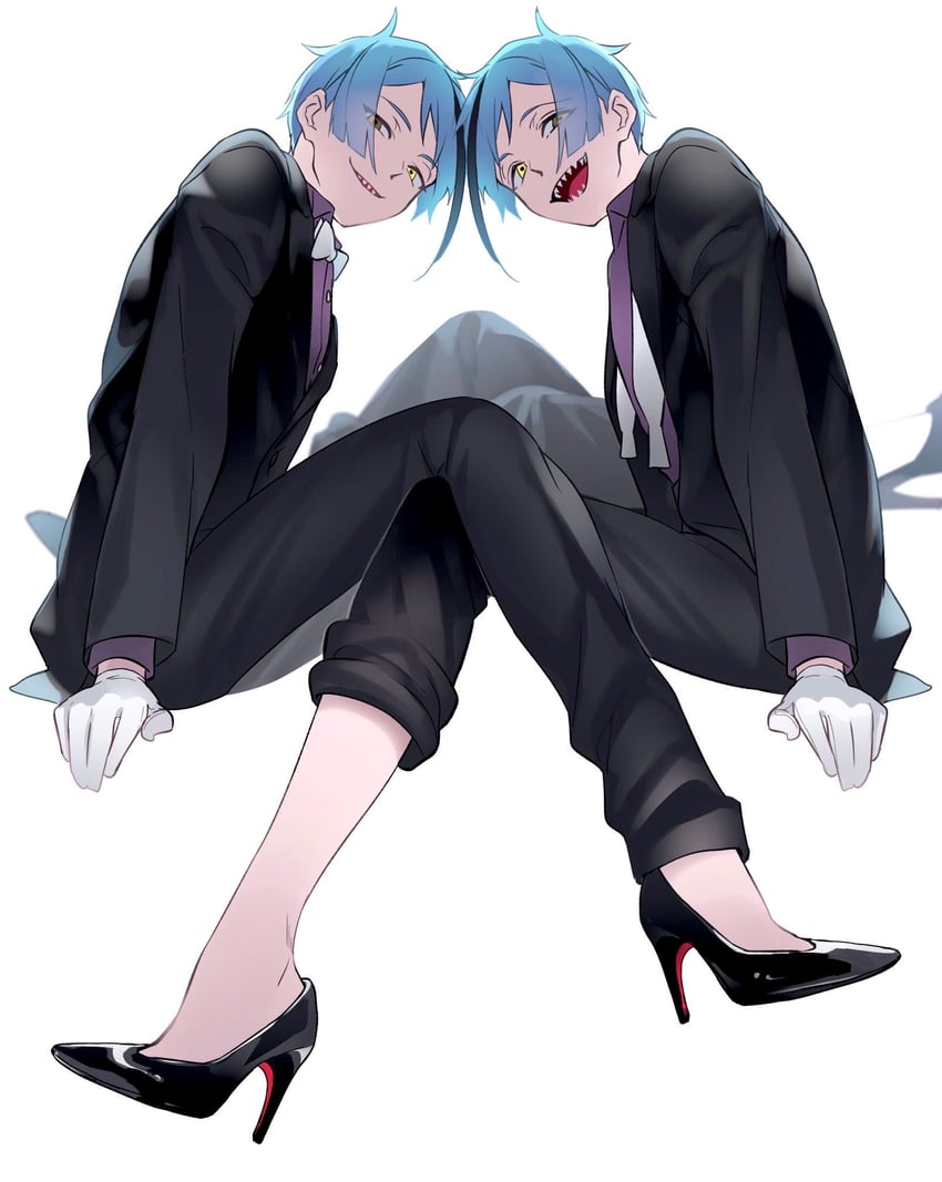 floyd leech and jade leech (twisted wonderland) drawn by rchu