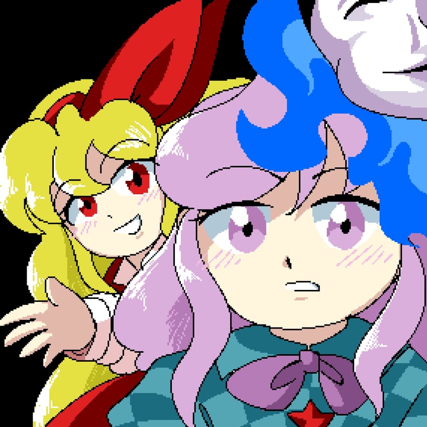 hata no kokoro and ellen (touhou) drawn by umisaki