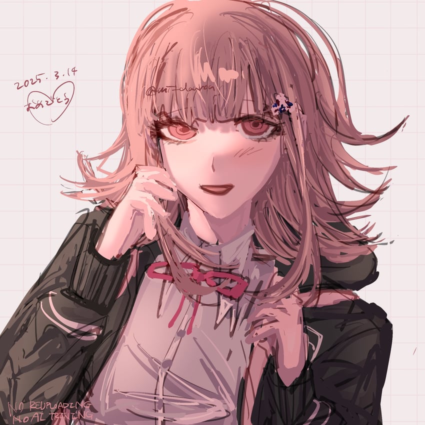 nanami chiaki (danganronpa and 1 more) drawn by mi_mi_mi_(mi_danron)