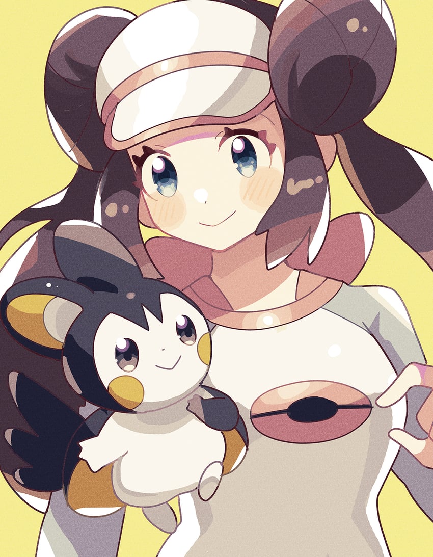 rosa and emolga (pokemon and 1 more) drawn by anidler91