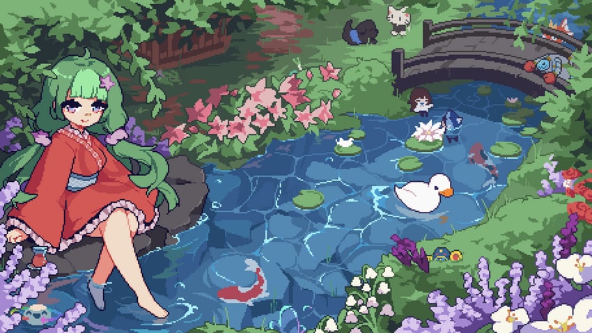 magikarp, air man, mocha, taikonator, and whitecat (pokemon and 2 more) drawn by mocapixel