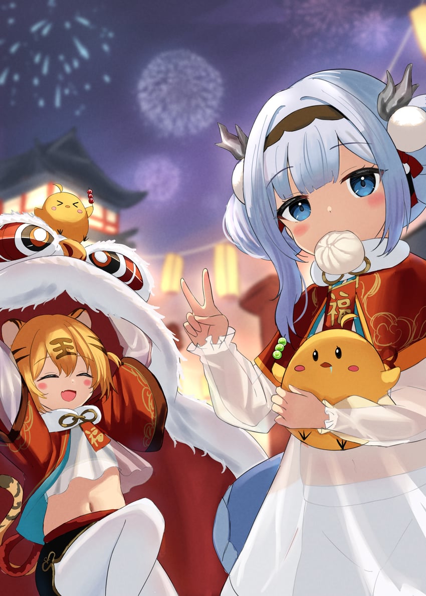 manjuu, hu pen, and lung wu (azur lane) drawn by soul_(dp11)