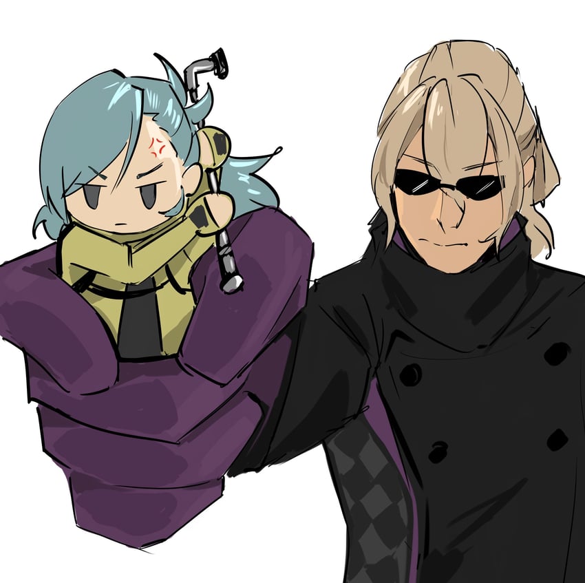 okiura mizuki and date kaname (ai the somnium files) drawn by kurorium