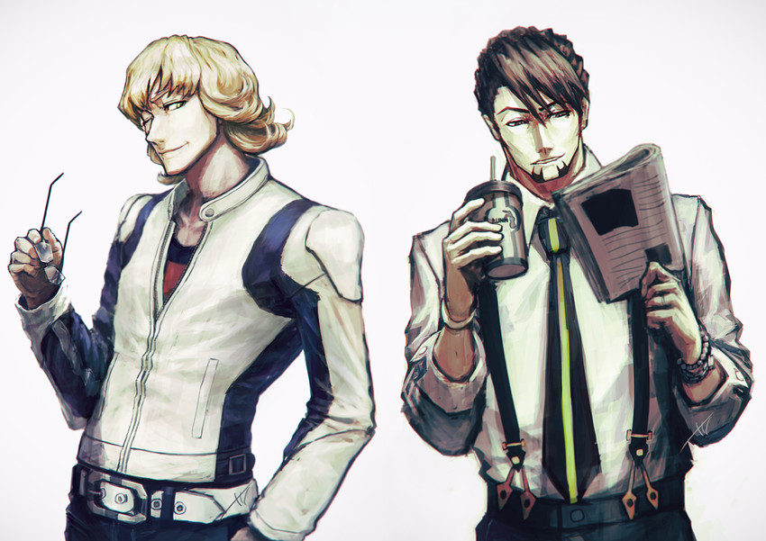 barnaby brooks jr. and kaburagi t. kotetsu (tiger & bunny) drawn by total
