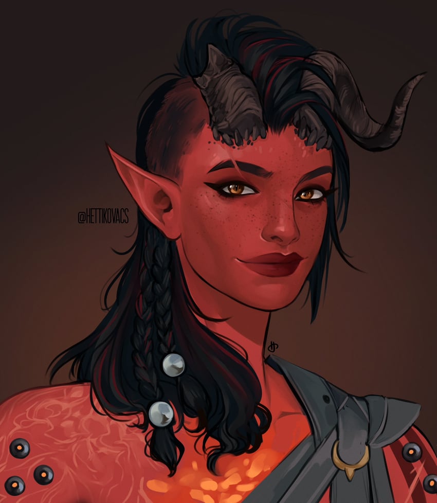 karlach (dungeons & dragons and 2 more) drawn by hetti_(hettikovacs)