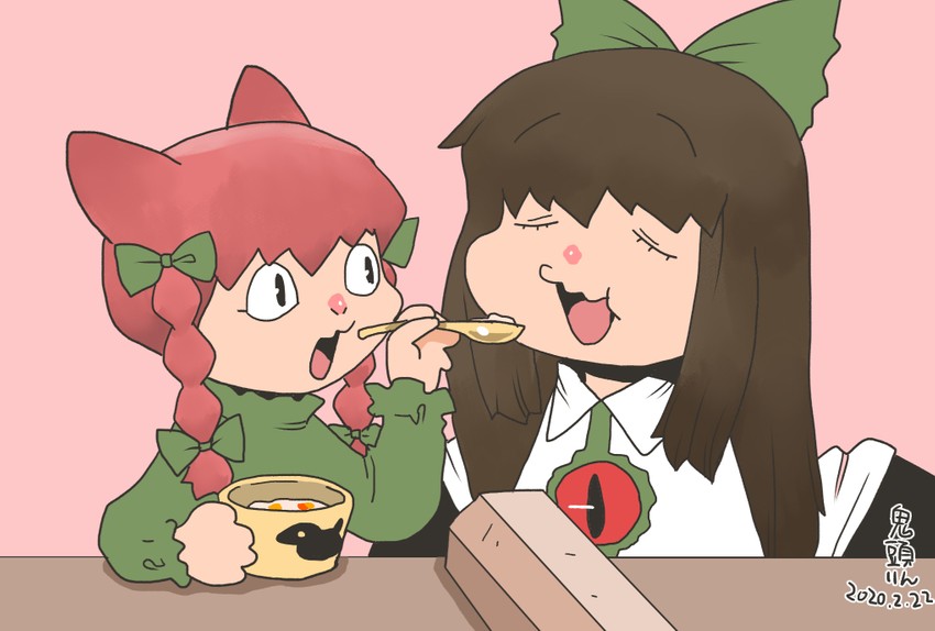 kaenbyou rin and reiuji utsuho (touhou) drawn by onikobe_rin
