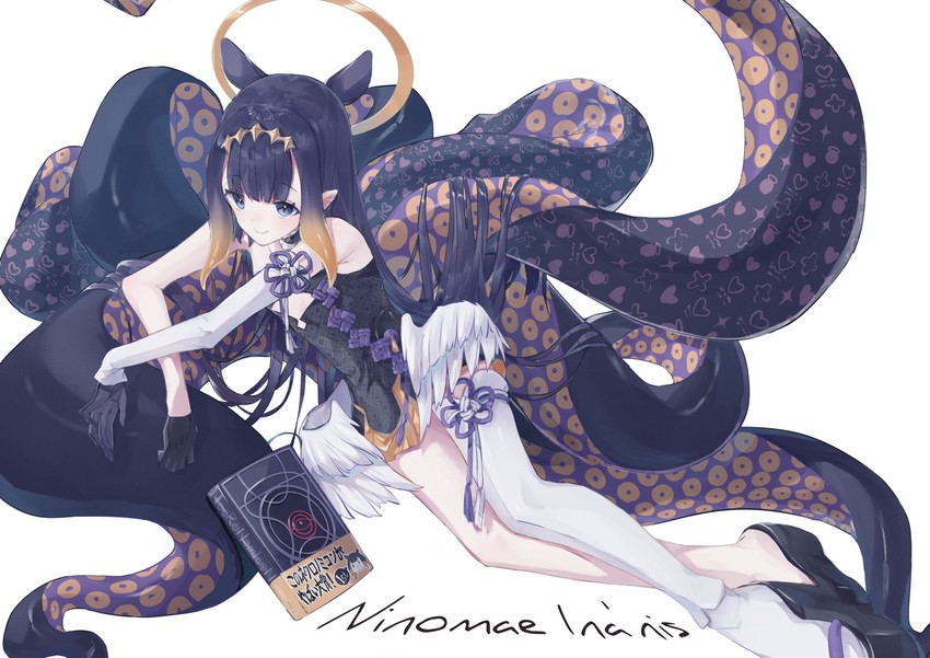 ninomae ina'nis and ao-chan (hololive and 1 more) drawn by cottone_(highjethoo)