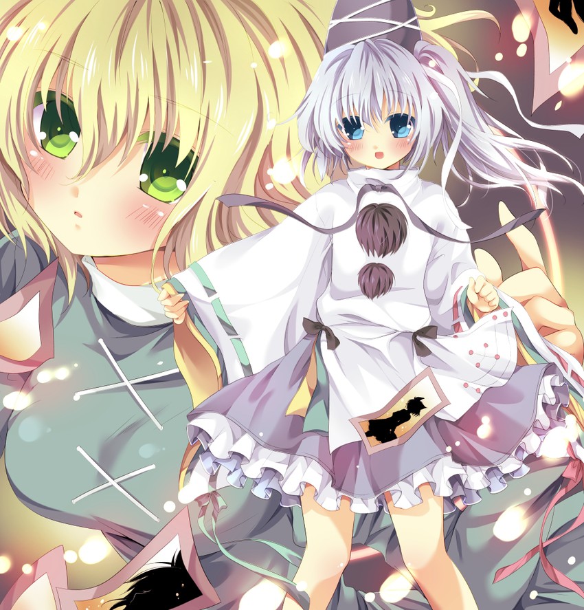 toyosatomimi no miko, mononobe no futo, and soga no tojiko (touhou) drawn by nogi_takayoshi