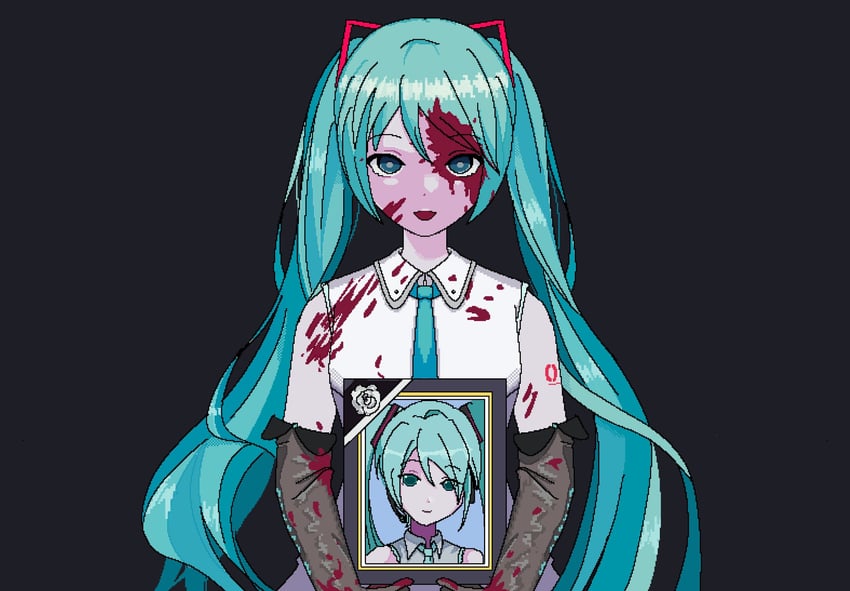 hatsune miku (vocaloid and 1 more) drawn by jio_(jiowerful)