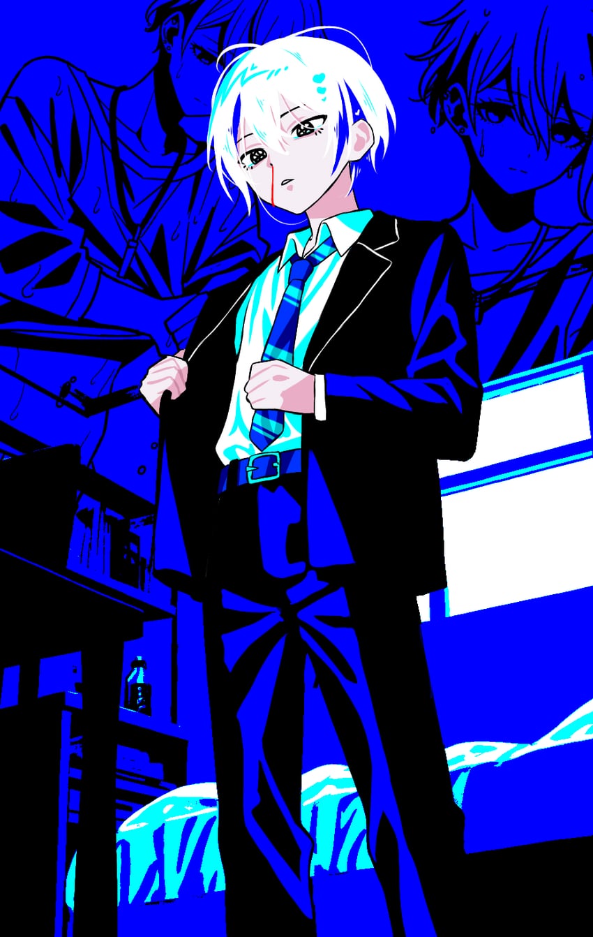 saihara shuichi (danganronpa and 1 more) drawn by torutisuto