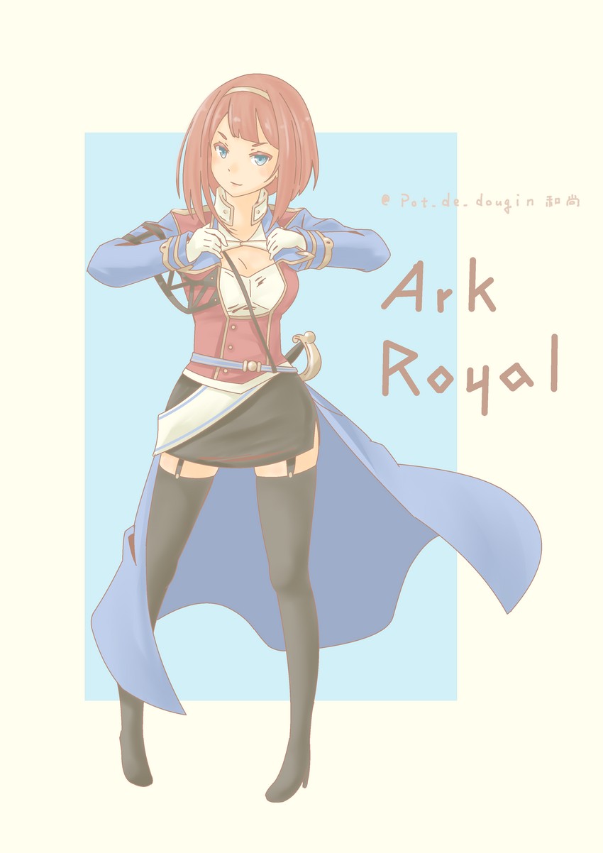 ark royal (kantai collection and 1 more) drawn by pot-de