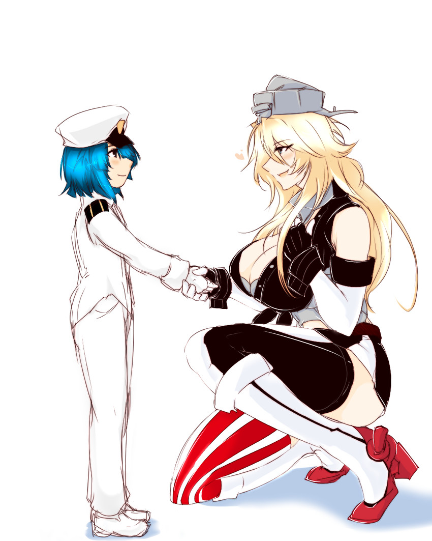 admiral, iowa, and little boy admiral (kantai collection) drawn by dandara_(karakure)