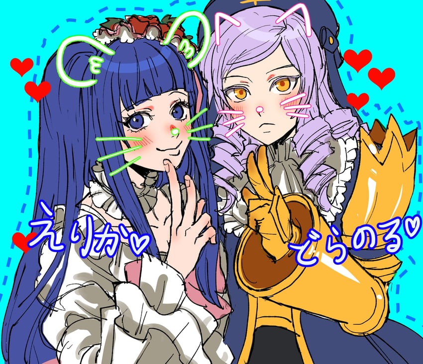furudo erika and dlanor a. knox (umineko no naku koro ni) drawn by kuya_(hey36253625)