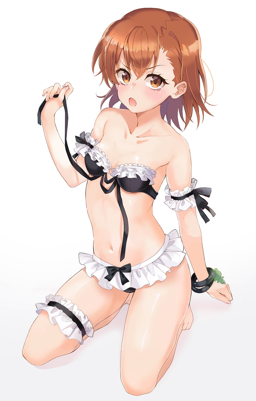 misaka mikoto and gekota (toaru majutsu no index and 1 more) drawn by kagura_kurosaki
