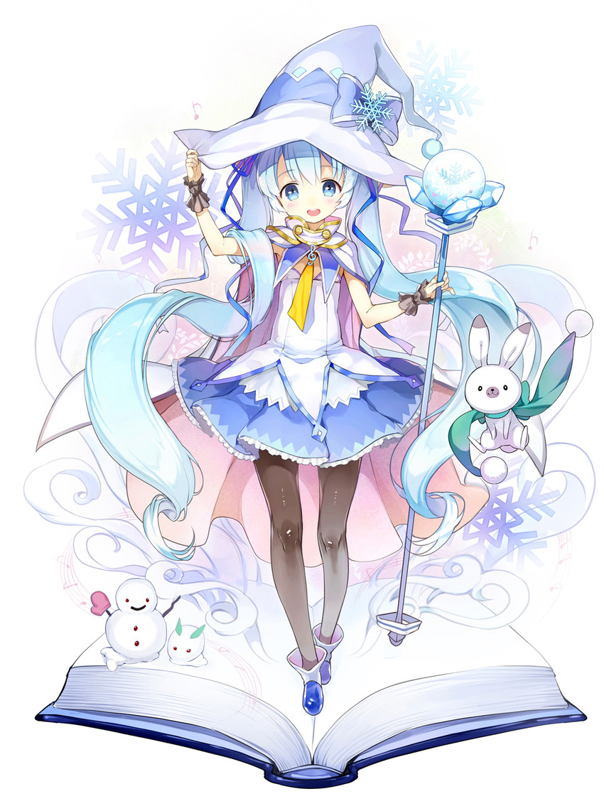 hatsune miku, yuki miku, and rabbit yukine (vocaloid and 1 more) drawn by cocorip