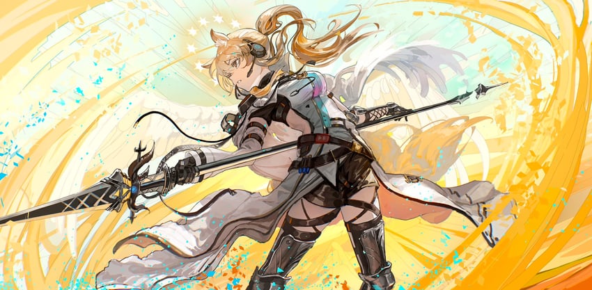 nearl and nearl the radiant knight (arknights) drawn by kasumi_yuzuha