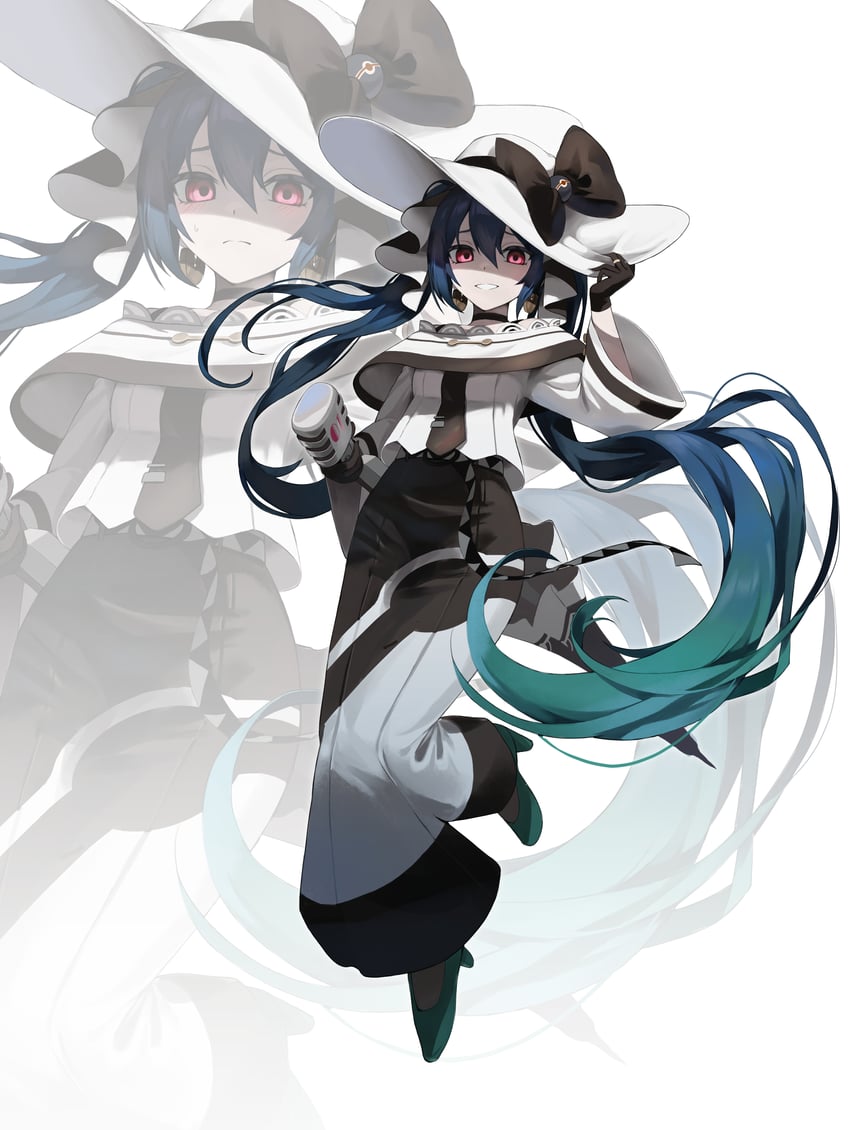 hatsune miku and dark miku (pokemon and 2 more) drawn by nun_nu
