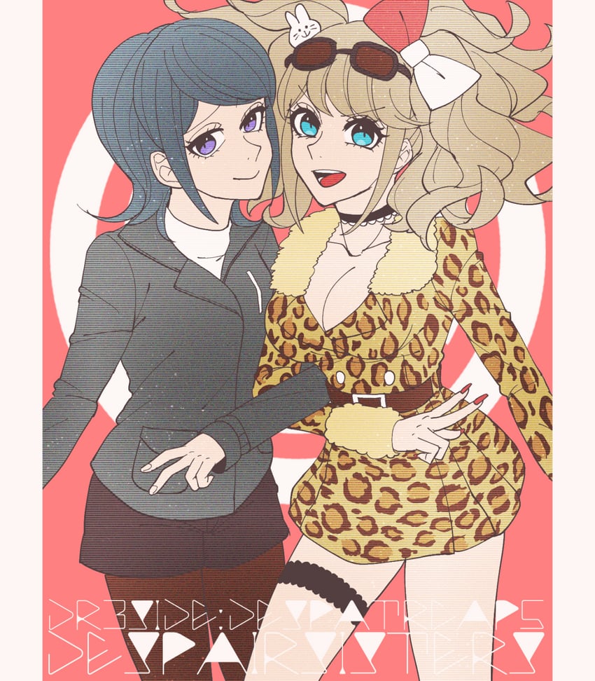 enoshima junko and ikusaba mukuro (danganronpa and 1 more) drawn by kazura_(0625625)