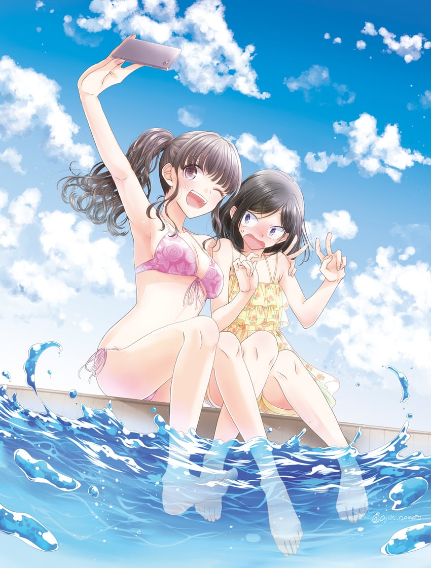 kurokawa kanade and fujishiro nanaki (dekisokonai no himegimi-tachi) drawn by ajiichi